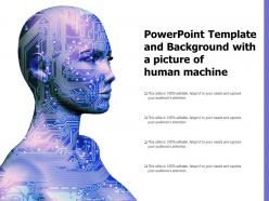 Powerpoint Template And Background With A Picture Of Human Machine