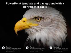 Powerpoint template and background with a portrait wild eagle