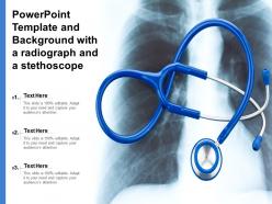 Powerpoint template and background with a radiograph and a stethoscope