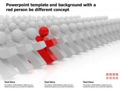 Powerpoint template and background with a red person be different concept