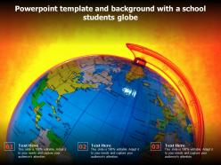 Powerpoint template and background with a school students globe