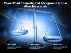 Powerpoint template and background with a silver brass scale