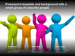 Powerpoint template and background with a small group of colourful people