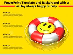 Powerpoint template and background with a smiley always happy to help