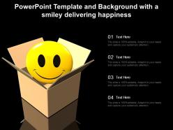 Powerpoint template and background with a smiley delivering happiness