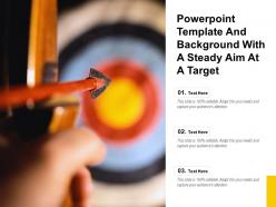 Powerpoint template and background with a steady aim at a target