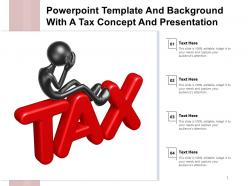 Powerpoint template and background with a tax concept and presentation