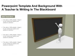 Powerpoint Template And Background With A Teacher Is Writing In The Blackboard