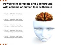 Powerpoint template and background with a theme of human face with brain