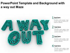 Powerpoint template and background with a way out maze