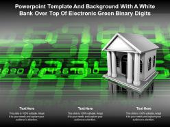 Powerpoint template and background with a white bank over top of electronic green binary digits