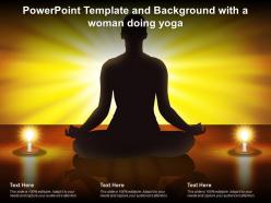 Powerpoint template and background with a woman doing yoga