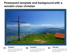 Powerpoint template and background with a wooden cross christian