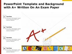 Powerpoint template and background with a written on an exam paper