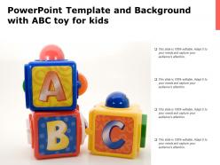 Powerpoint template and background with abc toy for kids