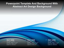 Powerpoint template and background with abstract art design background