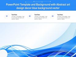 Powerpoint template and background with abstract art design decor blue background vector
