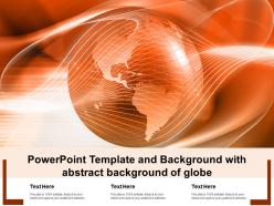 Powerpoint template and background with abstract background of globe