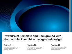 Powerpoint template and background with abstract black and blue background design