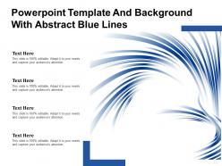 Powerpoint template and background with abstract blue lines