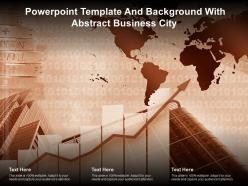 Powerpoint template and background with abstract business city