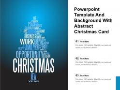 Powerpoint template and background with abstract christmas card