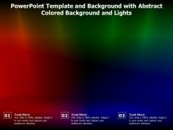 Powerpoint template and background with abstract colored background and lights