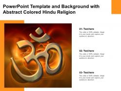 Powerpoint template and background with abstract colored hindu religion