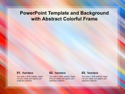 Powerpoint template and background with abstract colorful frame