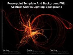 Powerpoint template and background with abstract curves lighting background