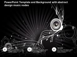 Powerpoint template and background with abstract design music nodes