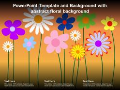Powerpoint template and background with abstract floral background