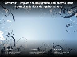 Powerpoint template and background with abstract hand drawn chaotic floral design