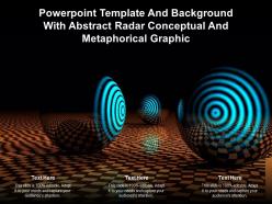 Powerpoint template and background with abstract radar conceptual and metaphorical graphic