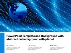 Powerpoint Template And Background With Abstraction Background With Planet