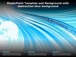 Powerpoint template and background with abstraction blue background