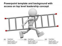 Powerpoint template and background with access on top level leadership concept