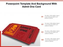 Powerpoint template and background with admit one card