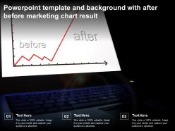 Powerpoint template and background with after before marketing chart result