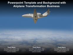 Powerpoint template and background with airplane transformation business