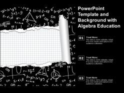 Powerpoint template and background with algebra education