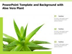 Powerpoint template and background with aloe vera plant