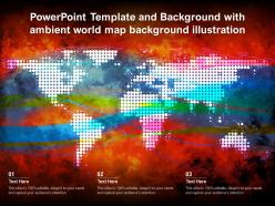 Powerpoint template and background with ambient world map background illustration