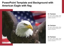 Powerpoint template and background with american eagle with flag