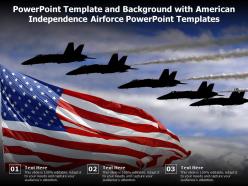 Powerpoint template and background with american independence airforce powerpoint templates