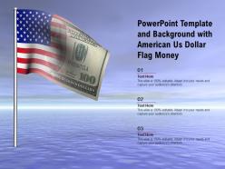 Powerpoint template and background with american us dollar flag money