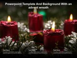 Powerpoint template and background with an advent wreath