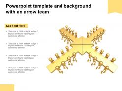 Powerpoint template and background with an arrow team