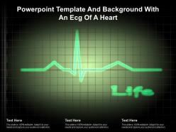 Powerpoint Template And Background With An ECG Of A Heart