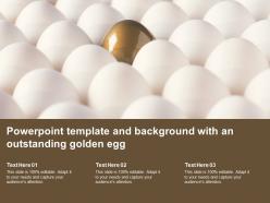 Powerpoint template and background with an outstanding golden egg